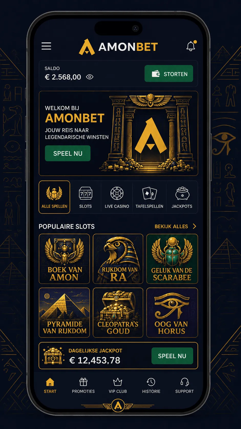 Amonbet Casino mobiele app — speel via Android APK of iOS PWA op je smartphone