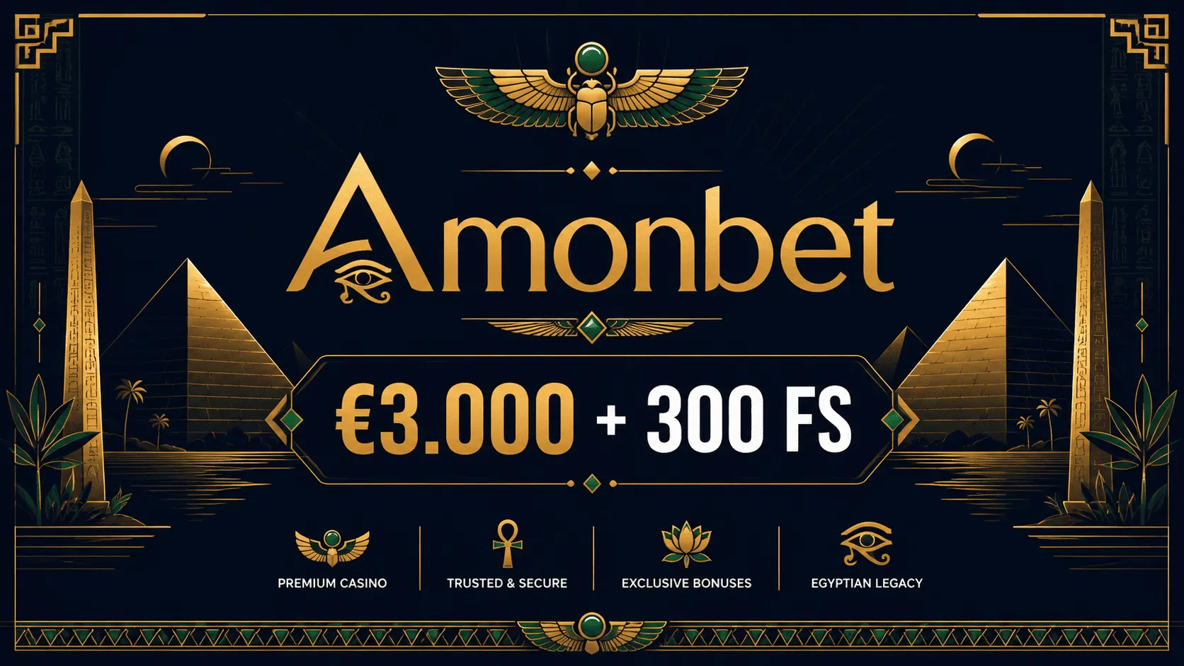Amonbet Casino — meer dan 10.000 casinospellen met €3.000 welkomstbonus en 300 gratis spins